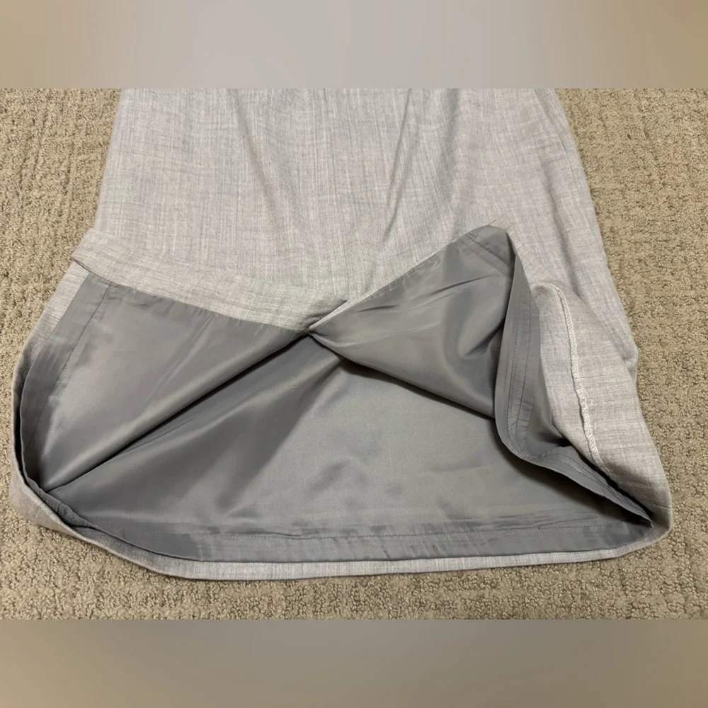 Talbots Light Gray A-Line Skirt - Picture 4 of 5